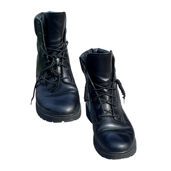 Timberland Women’s 6” Combat Boots 9 Jayne Leather W/ Lug Sole Padded Collar - Picture 2 of 7